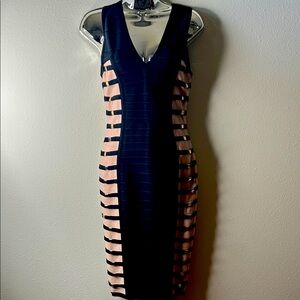 Forever Unique Black and Pink Backless Dress